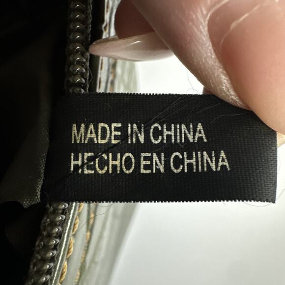 Vintage Tommy Hilfiger Mini Handbag Purse Croc Embossed Faux Leather Y2K Green - Picture 15 of 16